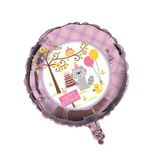 Folienballon Frhliche Waldtiere rosa, 1 St. - VE 10