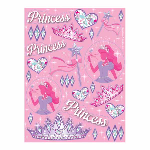 Sticker Prinzessinnen Party, 2 Bgen  - VE 12