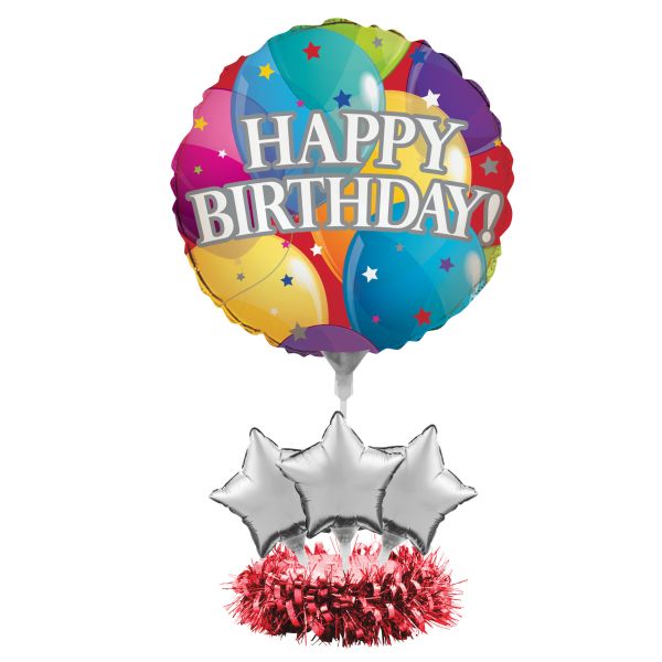 Folienballon Tischdeko Set Happy Birthday, 1 St. - VE 4