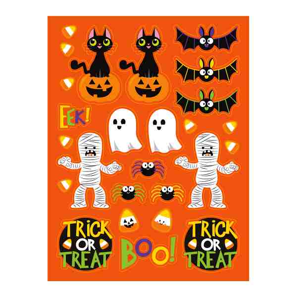 Sticker Spooky Friends, 4 Bgen - VE 12