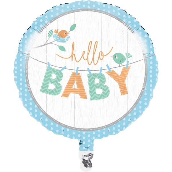 Folienballon Hello Baby Boy, 1 St. - VE 10