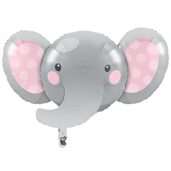XXL Folienballon Elefant rosa, 1 St. - VE 10