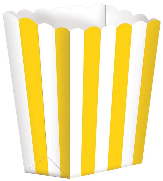 Popcornbox Streifen Gelb, 5 St. - VE 24