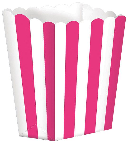 Popcornbox Streifen Pink, 5 St. - VE 24