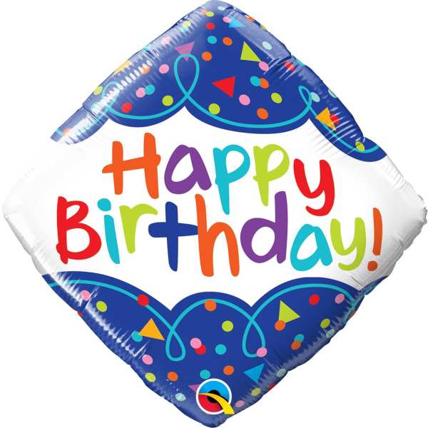 Folienballon Wrfel Happy Birthday, 1 St. - VE 10