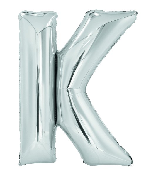 XXL-Folienballon Buchstabe K silber, 1 St. - VE 5