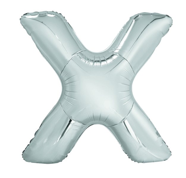 XXL-Folienballon Buchstabe X silber, 1 St. - VE 5