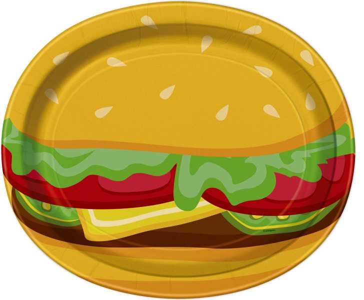 Teller oval Burger Party, 8 St. - VE 12