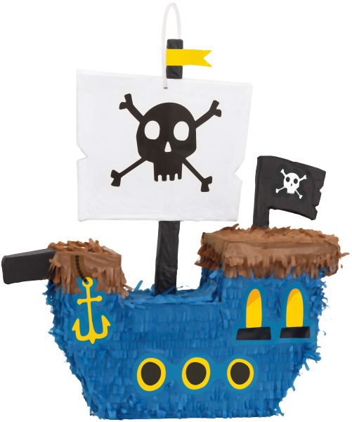 Pinata Piratenschiff blau, 1 St. - VE 4