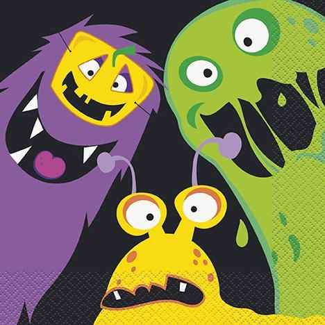 Servietten Silly Halloween Monsters, 16 St.- VE 12