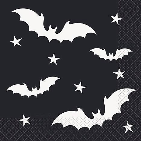 Servietten Black Bats Halloween, 16 St.- VE 12