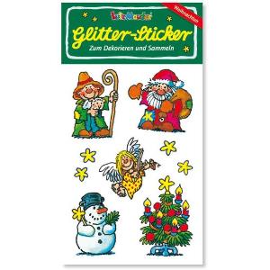 Glitter-Sticker Weihnachten Schneemann, 1 Bogen - VE 20