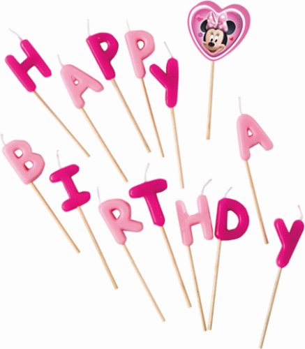 Minikerzen Happy Birthday Minnie Bow-Tique, 14 tlg. - ab 1 St. -