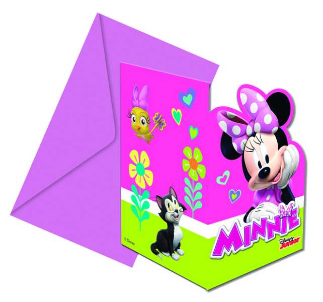 Einladungen Minnie Happy Helpers, 6 St. - ab 1 St. - VE 24