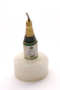 Kerze Champagnerflasche 5 Stck - VE 12