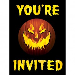 Einladung Heisse Halloween, 8 St.   - VE 12