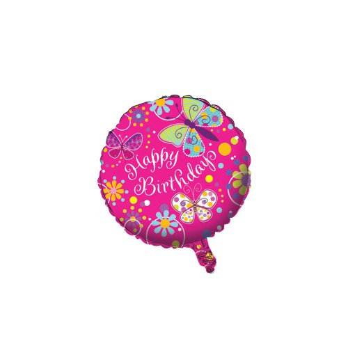 Folienballon Pink Schmetterling  - VE 10