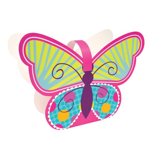 Geschenktasche Pink Schmetterling, 4 St.  - VE 6