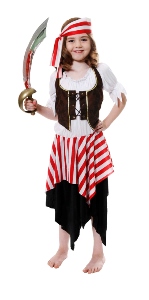 Kinderkostm Piratenmdchen (Kleid)
