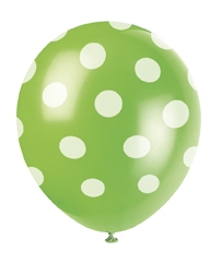Luftballon Punkte grn, 6 St. - VE 12