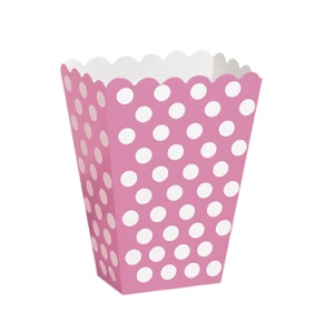 Popcornbox Punkte pink, 8 St. - VE 12
