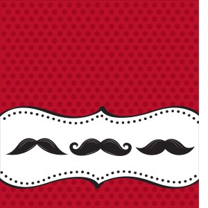 Tischdecke Schnurrbart Moustache Party - VE 12