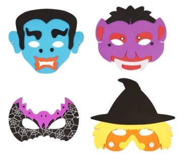 Masken Halloween, 4 St. - VE 6