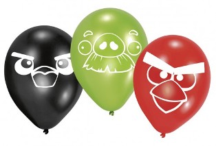 Luftballons Angry Birds, 6 St. - VE 12