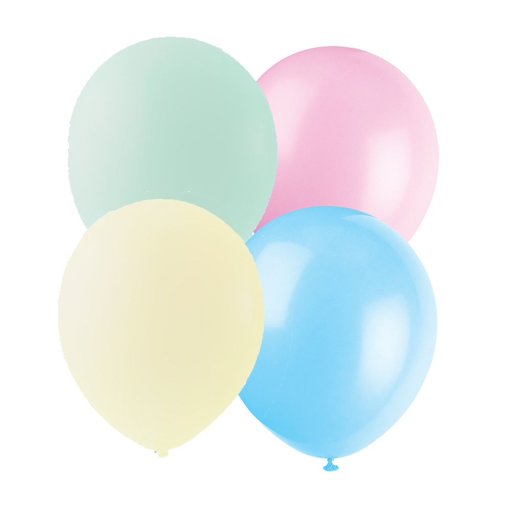 Luftballons bunter Mix Pastell, 10 St. - VE 12