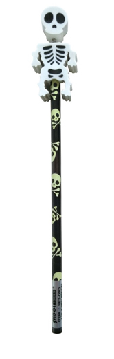 Bleistift mit Radierer Skelett, 1 St. - VE 24