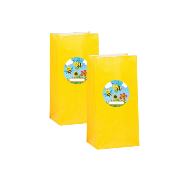 Papiertte inkl. Bienen Namens-Sticker 12 St.- VE 12