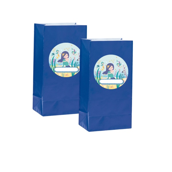Papiertte inkl. Meerjungfrau Namens-Sticker 12 St.- VE 12