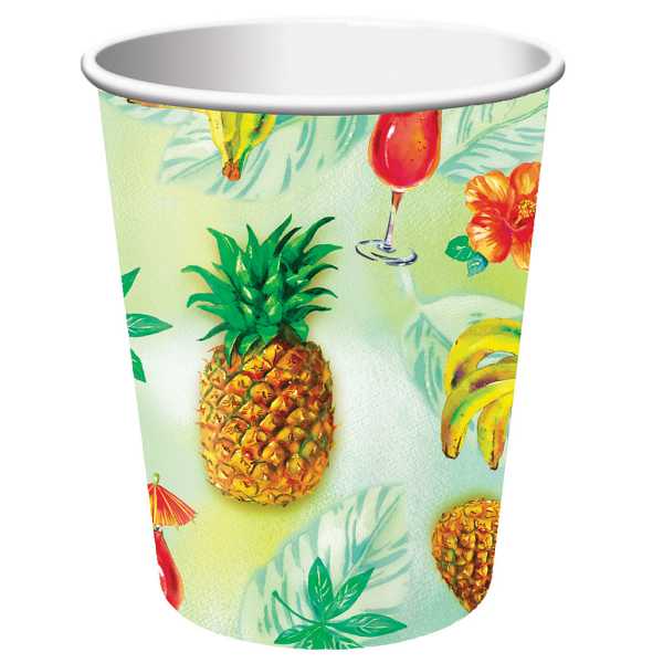 Becher Ananas Cocktail Sommerparty, 8 St. - VE 12
