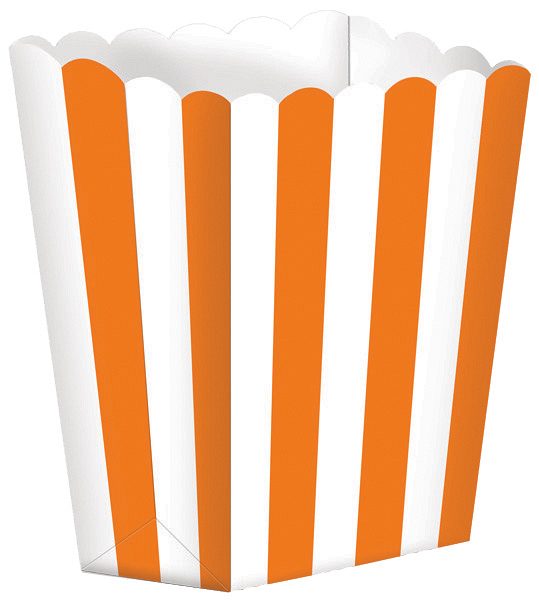 Popcornbox Streifen Orange, 5 St. - VE 24