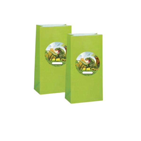 Papiertte inkl. Dinsoaurier Namens-Sticker 12 St.- VE 12