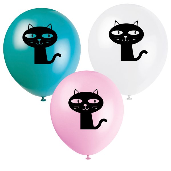 Luftballon Kätzchen Party, 8 St. - VE 12