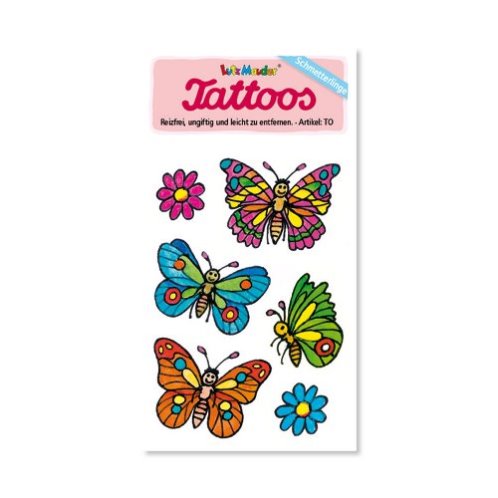 Tattoos Schmetterlinge, 1 Bogen - VE 20