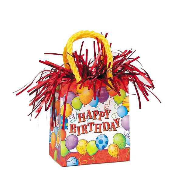 Ballongewicht Tasche Happy Birthday, 1 St. - VE 6
