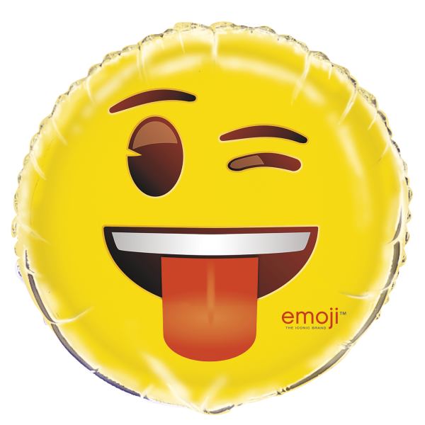 Folienballon Zwinker Emoji Party , 1 St. - VE 5