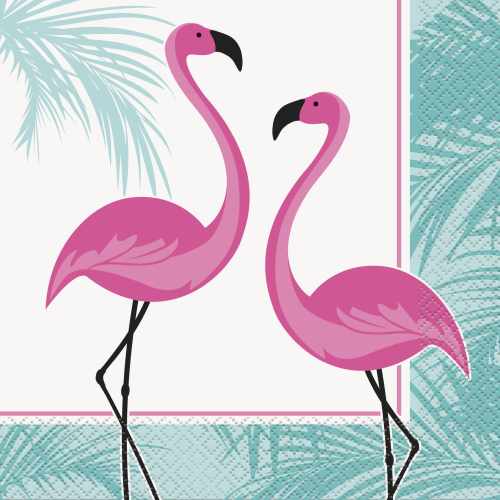 Servietten Pink Flamingo, 8 St. - VE 12
