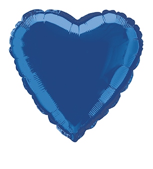 Folienballon Herz blau, 1 St.-  VE 5