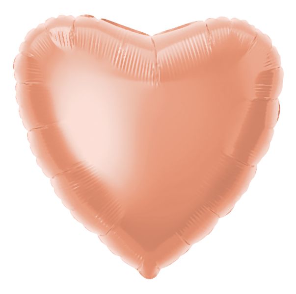 Folienballon Herz rose gold, 1 St. - VE 5