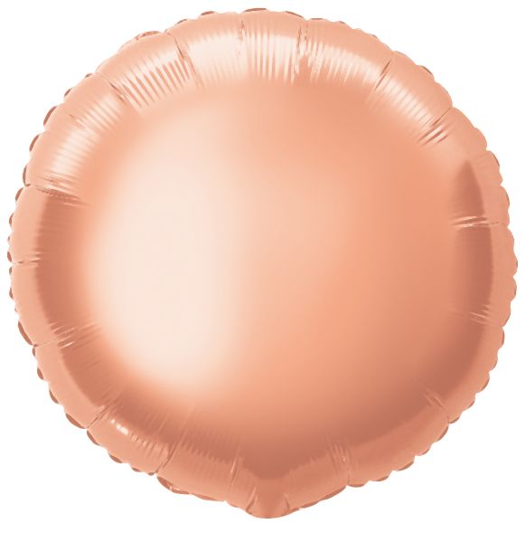 Folienballon Rund rose gold, 1 St. - VE 5