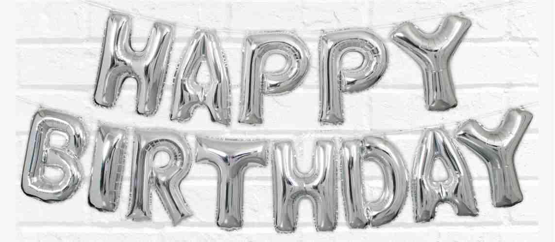 Folienballon-Buchstaben-Set Happy Birthday, 1 St. - VE 12