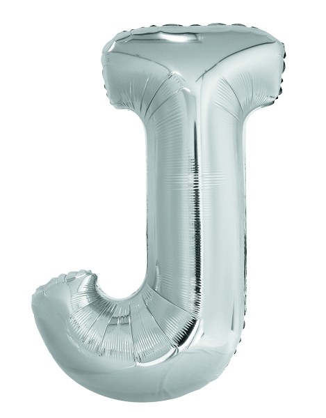 XXL-Folienballon Buchstabe J silber, 1 St. - VE 5