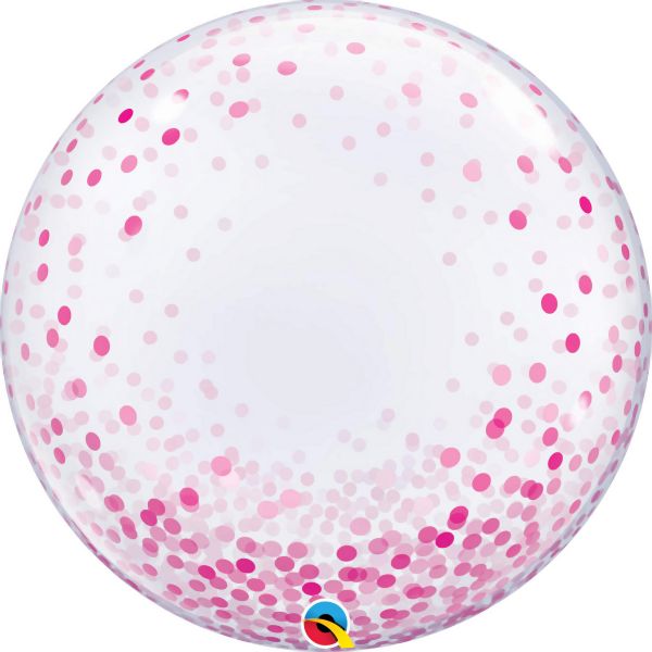 Bubble Ballon Konfetti pink, 1 St. - VE 5