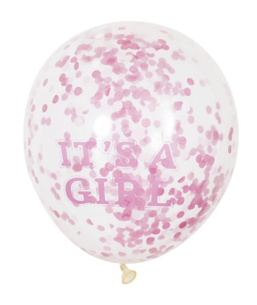 Luftballons mit Konfetti Its a Girl, 6 St. - VE 12