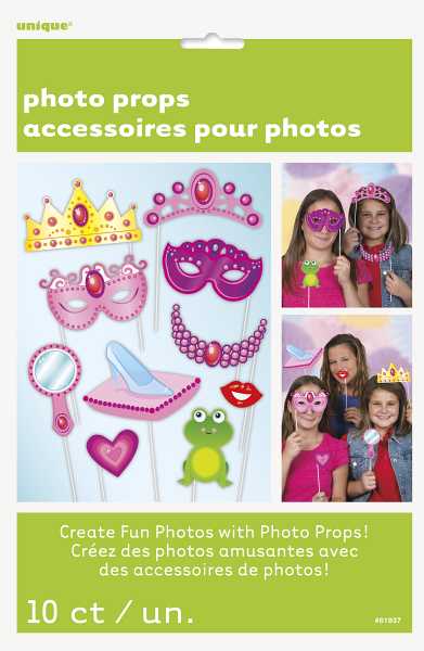 Foto-Booth-Set Prinzessin, 10 tlg.  - VE 12