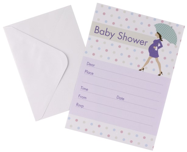 Einladung Baby Shower, 10 St. - VE 10