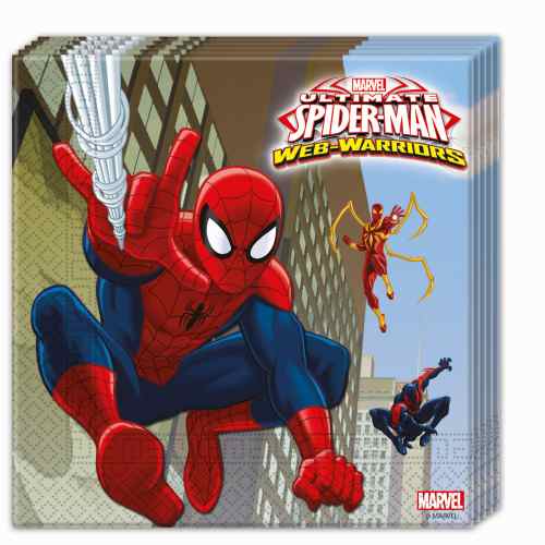 Servietten Spiderman Web Warrior, 20 St. - ab 1 St. - VE 30